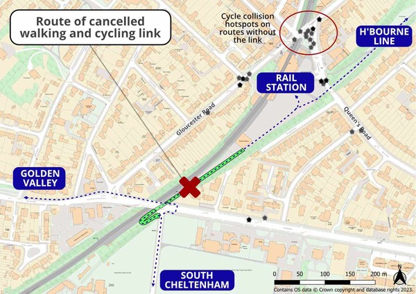 Build the Honeybourne Line cycle  map